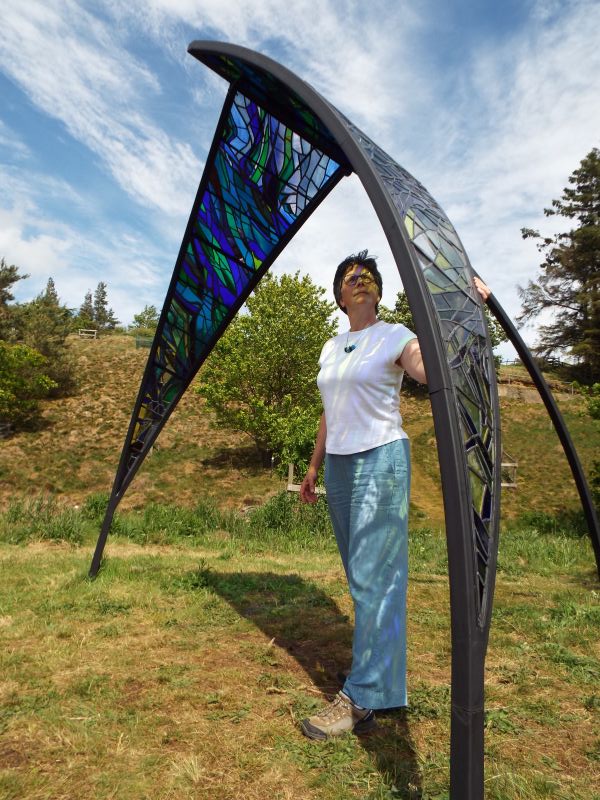 Walking through a stained glass window